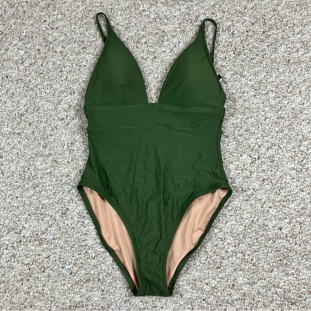 J. Crew Green One Piece Swimsuit